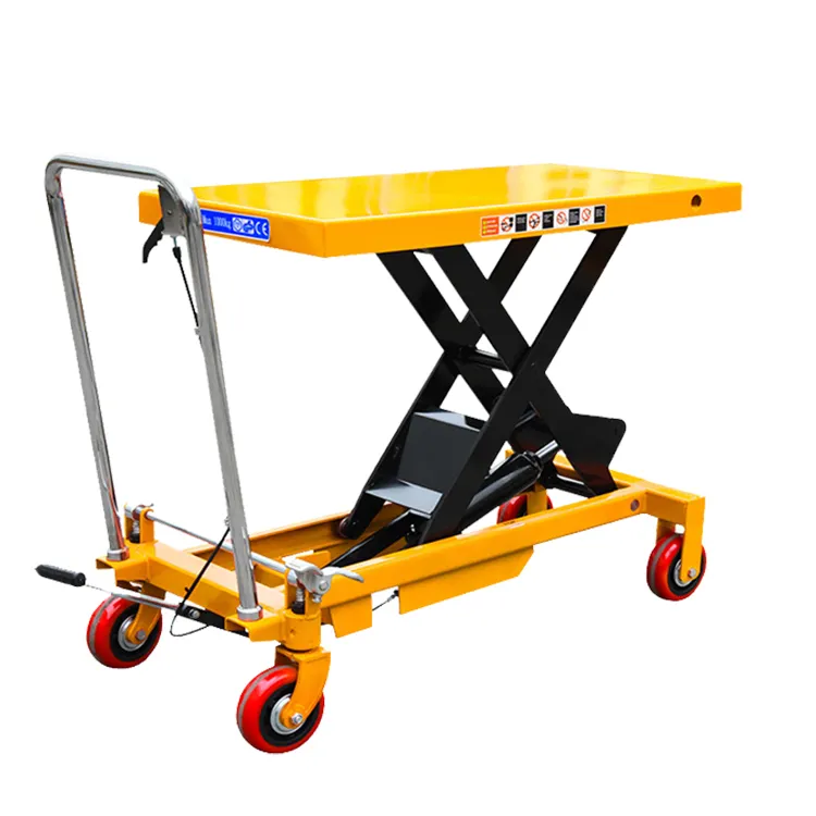 Hydraulic scissors lifting table